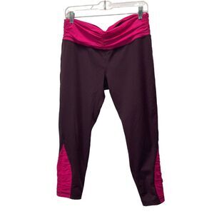 Patagonia Leggings Capris Womens Athletic Pants Cropped‎ Workout Yoga Brown Pink